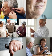 Compilation of senior people lifestyle photos