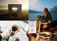 Compilation of coffee themed images