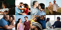 Compilation of heterosexual romantic images