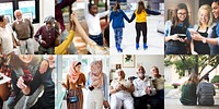 Compilation of friendship and community themed images