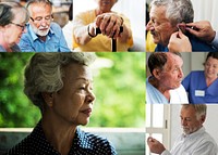 Compilation of senior people lifestyle photos