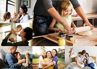 Compilation of family themed images