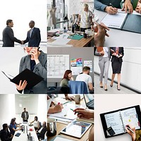 Compilation of corporate business themed images