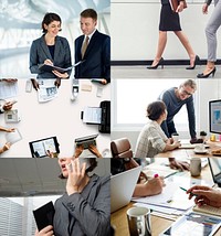 Compilation of corporate business themed images