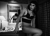Drag queen in a dressing room