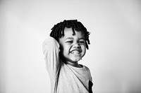 Portrait of young cheerful african boy