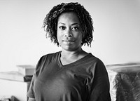 Portrait of a cheerful african american woman