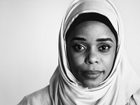 Portrait of a young Muslim woman