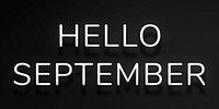 Hello September black neon sign