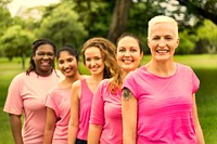 Women fighting for breast cacer awareness