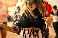 Woman dancing at a music festival