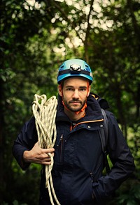 Man with a climbing rope