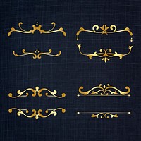 Gold classy frame ornaments vintage collection
