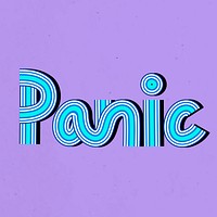 Retro panic lettering concentric effect font calligraphy