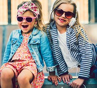 Cute and stylish young girls