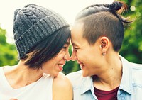 Asian lgbt couple in love