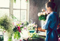 Woman working as a florist