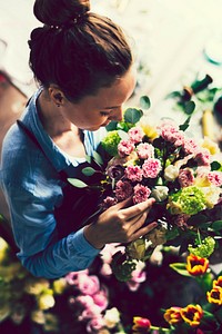 Woman working as a florist
