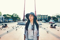 Solo Asian girl traveling in Bangkok