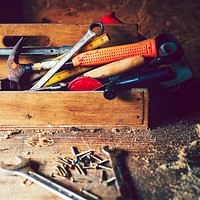 Tools for woodworks in a shed