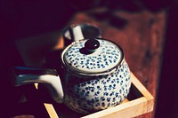 Tea pot on a wooden table