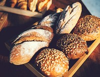 Closeup of freshly baked bread