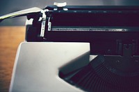 Closeup of a vintage typewriter