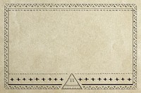 Boho ethnic doodle style border psd frame 