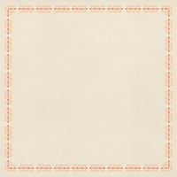 Red heart frame element on a beige background