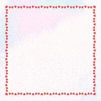 Red heart frame element on a pastel background