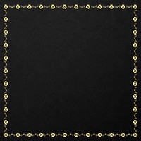 Yellow ornamental frame on a black background design element