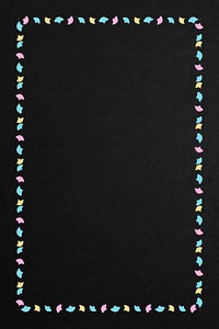 Turquoise ornamental frame on a black background design element