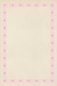 Pink ornamental frame on a beige background design element