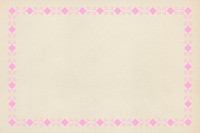 Pink ornamental frame on a beige background design element