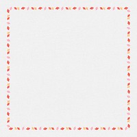 Red floral frame on a gray background design element