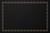 Beige tribal frame on a black background design element