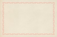 Red ornamental frame on a beige background design element