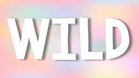 Wild doodle typography on a pastel background vector