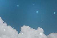 Vibrant blue sky with stars background