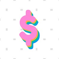 Psd 3d dollar sign font 