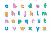 Psd lower case letter set 