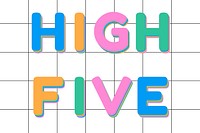 High five calligraphy boldface word font