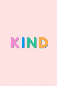Kind word bold calligraphy font