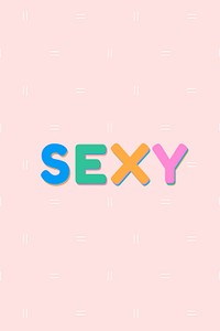 Sexy word bold calligraphy font