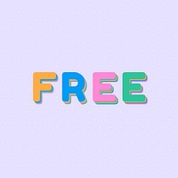 Free colorful letter smooth font illustration