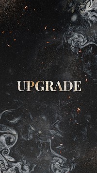 Gold font upgrade word typography