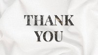 Text Thank you marble word typography