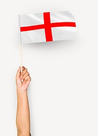 Person waving the flag of England