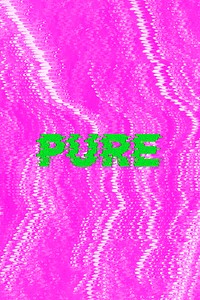 Pure glitch effect typography on pink background