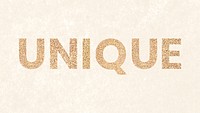 Glittery unique typography on beige background